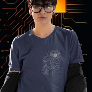 Abstract Chip Graphic Tee,  Cyber-Inspired Streetwear
