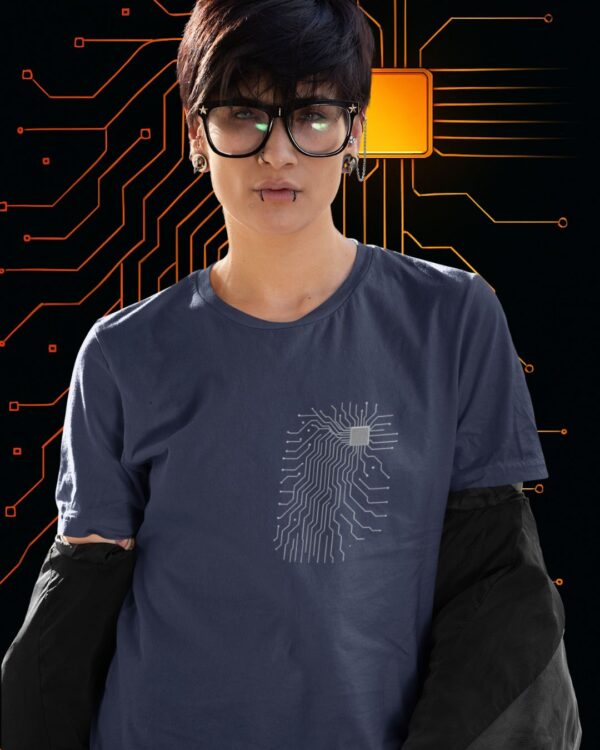 Abstract Chip Graphic Tee,  Cyber-Inspired Streetwear