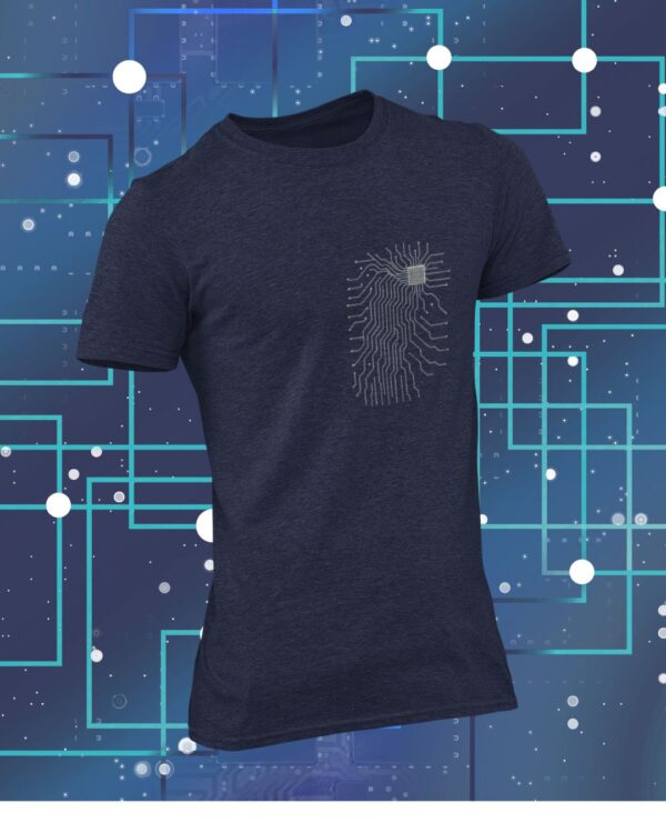 Abstract Chip Graphic Tee,  Cyber-Inspired Streetwear - Image 2