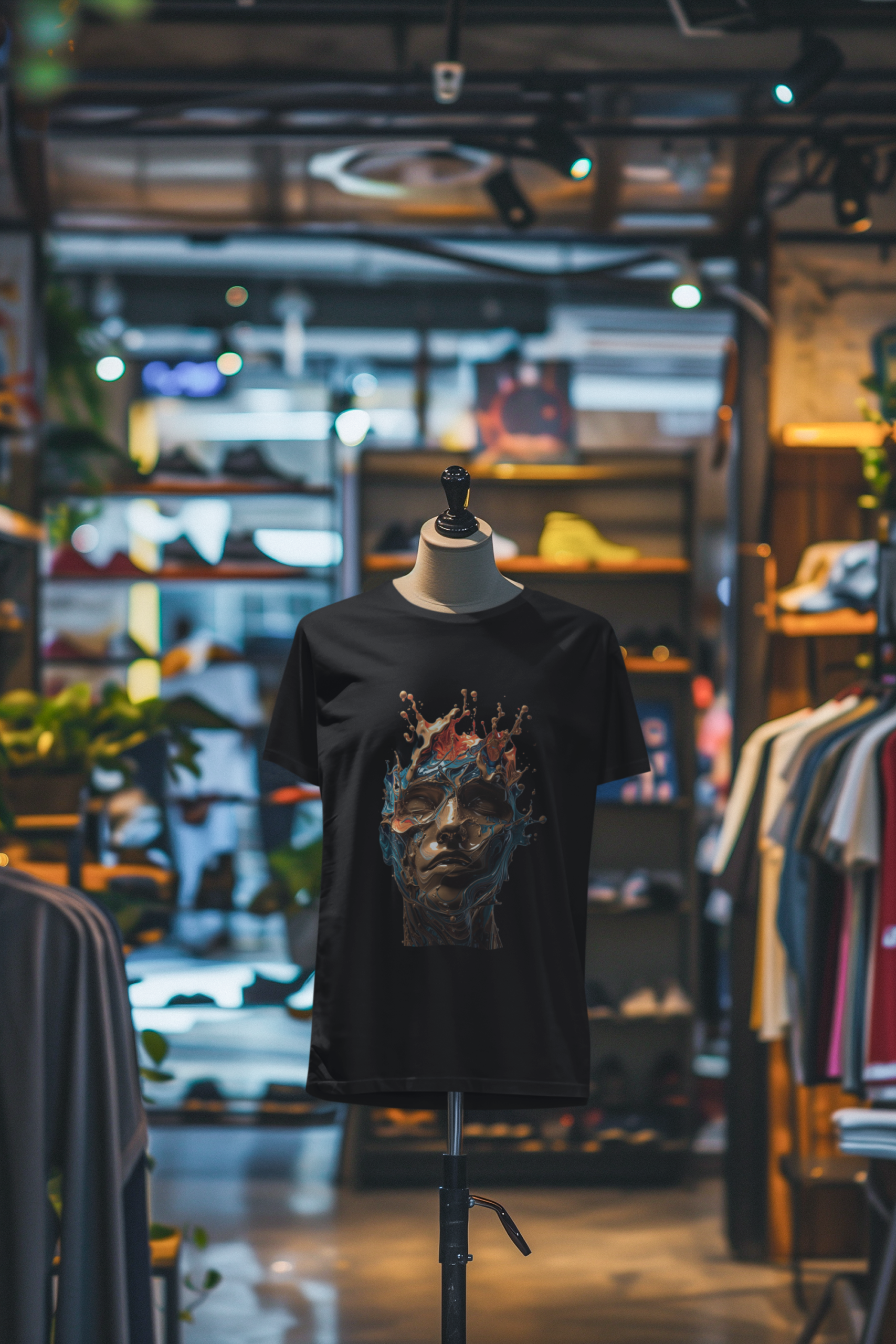 Artistic Graphic T-Shirt – Bold Abstract Design - Image 3