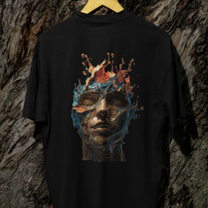 artistic graphic t-shirt abstract face bold fluid design